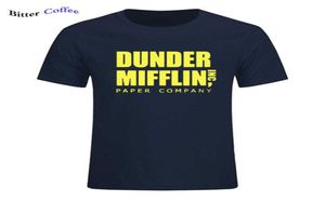 Homens de manga curta The Office TV Show Dunder Mifflin Paper TShirt O Neck Camisetas para impressão de algodão Camiseta 2106295602827