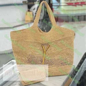 Icare Designer Tote Bag Designer Bag Women Luxury Handbag Raffias Hand-Embroidered Straw Bag Quality Beachバッグ大容量トートショッピングバッグショルダーバッグ14