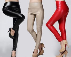 Autumn Winter Women Thin Velvet Pu Leather Pants Female Sexy Elastic Stretch Faux Leather Skinny Pencil Pant Woman Tight Trouser C8441492