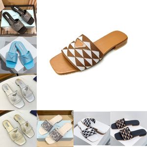 Слайдеры Sandal Flat Platform Sliders Sliders плетеные сандалии Raffia Comfort с фирменными треугольными открытыми пальцами