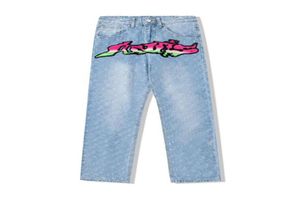 Men039s Plus Size Pants 2023 letterprinted jeans men039s and women039s trousers wide leg trousers high street fashion tr3958579