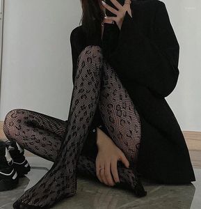 Mulheres meias meias de meia -calça feminina Sexy lingerie negra de malha de malha de moda íntima de moda de moda fishe