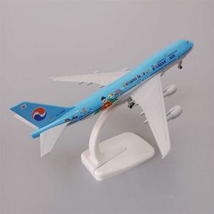 20 cm legering Metal Korea Korean Air Boeing 747 B747 Airways Airplane Diecast Air Plan Model Aircraft W Wheels Toys