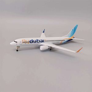 20cm Aircraft Dubai Airlines B737-800 Boeing 737 Airways Airplane Diecast Alloy Plane Model For Gift