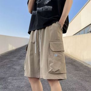 American Trendy Brand Workwear Pants for Men's Summer New High Street Stora fickshorts Löst raka sport och Casual Capris M520 19