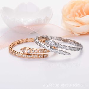Nyligen designade bulgarly armband säljer som kakor full diamant ormarmband för kvinnor rent silver 18k guld med med original logotyplåda bvilgarly