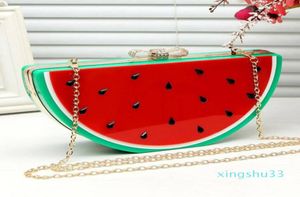 Ganz Neuankömmlinge Acrylfrauen Abendbeutel Wassermelonen Zitronenorange Form Kette Handtasche Hochzeitsfeier 20223637617
