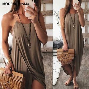 Maternity Dresses Loose casual womens summer long dress Maxi elegant sleeveless camisole vest party dress Bohemian beach dress maternity dress d240520