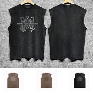 Ny designer mens tank tops 24SS trendiga varumärke sommar bomull andas ärmlösa t skjortor zjbam124 linje enkel etikett tryckt väst kroppsbyggande väststorlek s-xxl