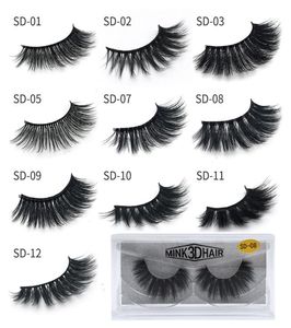 3d mink ögonfransar hela naturliga falska ögonfransar mjuka smink ögonfransar förlängning makeup falska ögon fransar pack 3d mink fransar bu1701954