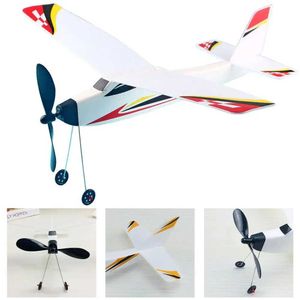 Uçak Modle One DIY El Alanı Uçan Planör Oyuncak 3D ŞEKİL Bilimsel Deney Köpük Uçak Modeli Kauçuk S24520