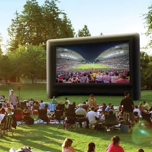 Großhandel 10 mwx8mh (33x26ft) mit Blower Outdoor Riesen aufblasbarer Filmprojektor -TV -Filmbildschirme für Big Event Party Theatre