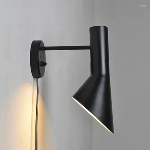Lampa ścienna Skandynawia LED LED Nordic Minimalist Syceal Salom Sald Bedside Switch