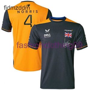 2023 Yaz T Shirt F1 Yarış Takımı Kısa Kol McLaren Formula One Lando Norris Araba 3d Baskı Erkekleri Kadın O-Neck Kids Tops Jersey