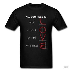 Geometric Algebra Equation Graph Tshirts A ll You Need Is Love Math Science Problem Black TeeShirt Plus T Shirt 210714 3J2A