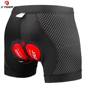 Atualização de roupas íntimas de ciclismo X-Tiger 5D shorts de ciclismo acolchoados 100% Lycra à prova de choques MTB Bicycle Shorts Shorts de estrada 240520