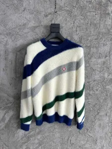 Mens Designer sweaters men clothing Knit shirt neck pullover streak Mink wool long Slim Fit coats Single Wool Men's Sweater CASABLANCA