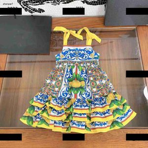 탑 걸 드레스 디자이너 아기 옷 꽃 장식 아이 스커트 다층 주름 치마 디자인 #다문 제품