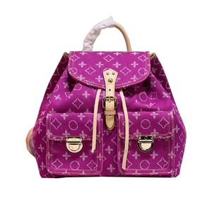 24SS Fuchsia damski plecak dżinsowy powinien worki przekątne torby crossbody luksusowe designerskie torebki dla kobiet uchwyt karty 30 cm snmej