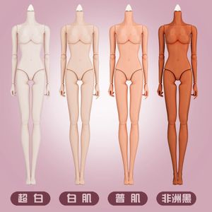 Mengf Doll Body Body 1/6 Tamanho Super branco bege de café marrom corpo corpo Fr Doll Image Toy 28cm Doll Toy Body Part Girl Presente 240429