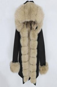Oftbuy Водонепроницаемый Parka 2020 настоящий меховой пальто зимняя куртка Женщины натуральный еновый меховой воротник капюшон настоящий кроличный меховой лайнер съемный 3203507