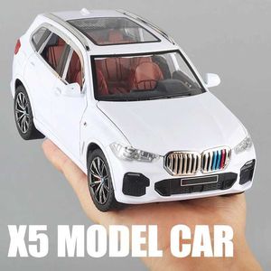 Diecast Model Cars 1 24 BMW X5 Alloy Model Car Suv Collectible Toy Car Car Car Car Car Miniature Alloy Diecast Vehicle Model Sound Light Toys for Kid Gift Y240520SXRD