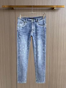 Designer Mans Jeans V Pants Street Wear Washed Letter Print Denim Trousers Brand Summer Thin Par Loose Odime Denim Pants Sweatpants