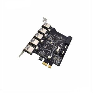 2024 USB 3.0 PCI-E Card Card 5 Ports Hub Adapter для настольной ПК PC PCI Express Expender Soard с NEC +GL Main Control Chipfor