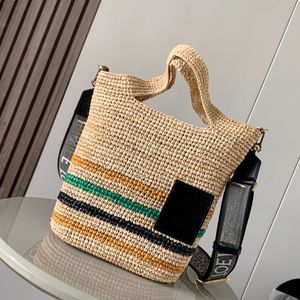 Designer Crossbody Bag Handbag Mini Coconut Fiber and Cow Leather Slit Handbag Borsa A Tracolla di Design Women Travel Shopping Tote101131