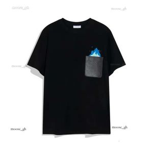 Neue hochwertige Herrendesigner T-Shirt Mui Mui Frauen 3d gesticktes grafisches T-Shirt Doppelgarn Baumwoll-Thirts Paar Kleidung 505