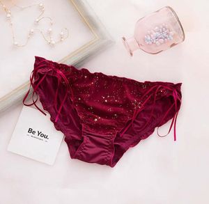 Gold Star Briefs Underwears Bow Knot Women Panties Sexy Lingerie Woman Underwear thongs Clothes Black Red Drop Ship 1906634988060