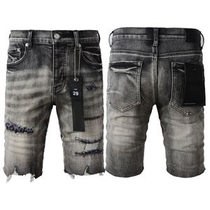 Herren -Denim -Shorts Grey riss hochqualiry atmungsaktives Jean Pur Shorts Designer Street Sport Short Hosen