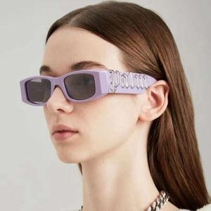 New pink small frame women high-end feel letter sunglasses for men with personalized square glasses