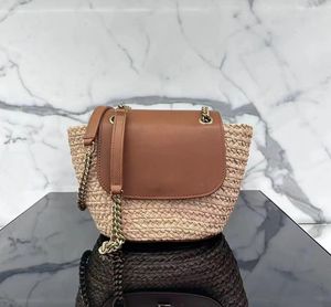 Weekendowa torba na plażę tkana torba crossbody designer Lafitee trawa damska klapa na wakacje torba tkana torebka torebka luksusowa torba na portfela