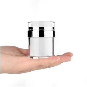 Bottiglie di imballaggio all'ingrosso 15G 30G 50G JAR cosmetico Cream Acrilico Crema Acrilico BOTTO ANCOUTO BOTTO ALL'AIRLIFICABILI RILITABILE RILITABILE PRESSIONE PU DHE53