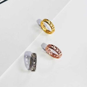 Designer Brand 925 Sterling Silver Xiao Zhan Same True Ring with T-shaped Square Hollow Geometry Couple Index Finger Female GifTIF to Best Friend