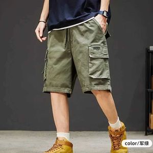 Men's Shorts Retro fashion brand product Mens slim fit style outdoor loose five minute casual pants Q240520