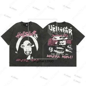 Hellstart Shirts Luxury Brand Menファッションオリジナルデザインコットン高品質のグラフィックTシャツクラシックヴィンテージTシャツストリートウェアサマーボーンカジュアル服921