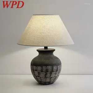 مصابيح المائدة WPD Cnemporary Ceramic LED إبداع مكتب السرير الجانب الإبداعي لضوء غرفة المعيشة المنزل ديكور غرفة نوم