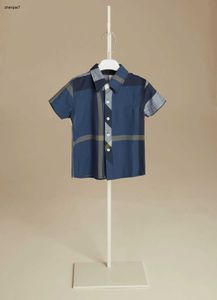 Top koszula dla dzieci z krótkim rękawem Lapel Boys Rozmiar 90-160 cm Summer Kids Designer Ubranie chłopca dziecięce bluzki dec05