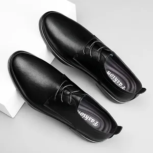 Повседневная обувь классическая бизнес британский стиль взрослый мужской проскальзы