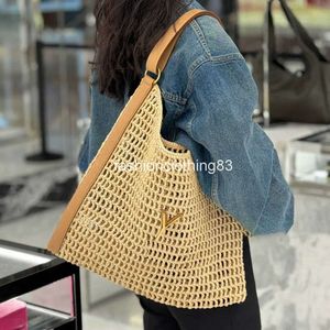 Соломенная сумка для бродяги летние дизайнерские пляжные сумки плетения плеча подмышка Hobos роскошные тота