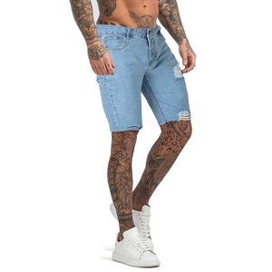 Męskie szorty gingtto nowe męskie spodenki dżinsowe letnie fitness Slim Fit Style oddychający krótkie dżinsowe wyścig