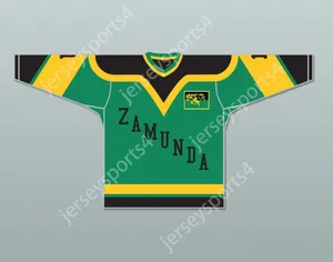 Anpassad prins Akeem Joffer 1 fiktiv afrikansk country green hockey tröja med flagg patch topp sömnad s-m-l-xl-xxl-3xl-4xl-5xl-6xl