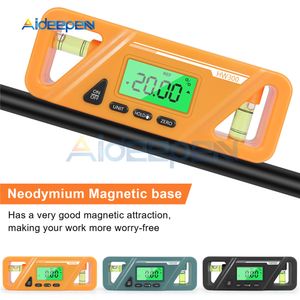 HW-300 90 Degree Ruler Mini Magnetic Digital Display Protractor Inclinometer Water Proof Level Box Angle Measuring Finder Level