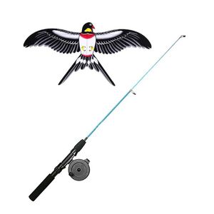 Acessórios de pipa Fácil de voar pipa de pássaro ao ar livre infantil brinquedo divertido Childrens Kite Fishing Rod (cor aleatória) WX5.21