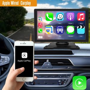 9 tums bilskärm instrumentbräda bilradio trådlös bil stereo carplay monitor android auto wifi GPS DVR -inspelare med bakre kamera