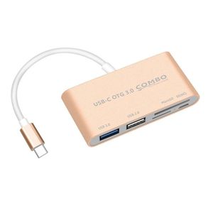 USB 3.1 Typ C till USB 3.0 HUB SD TF Memory Card Reader OTG Adapter USB Typ C till USB 3.0 -nav för telefon surfplatta bil