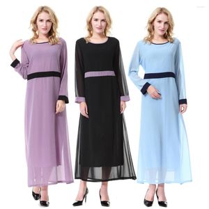 Abbigliamento etnico Elegante veste musulmana Donne Dubai Abaya Caftan Kaftan Abbigliamento arabo casual Lady Long Maxi Dress ISLAMIC CN-077