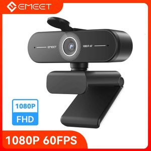 Webbkameror 1080p 60fps autofokusera full HD -nätverkskamera EMEET USB -datorkamera med 2 mikrofoner för bärbara datorer/streaming/OBS J240518